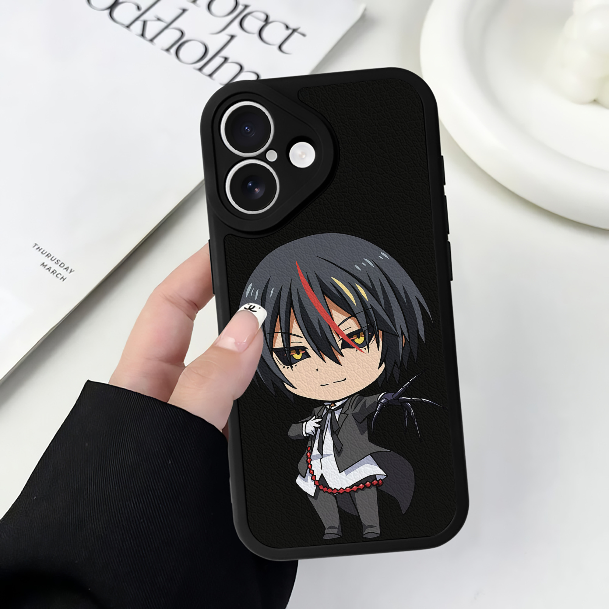 （画像用） 転スラ Regarding Reincarnated to Slime 【iPhone 16シリーズ対応】シリコンスマホケース（レザー調） 材質：シリコン